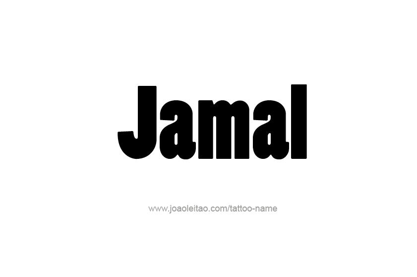 Tattoo Design  Name Jamal   