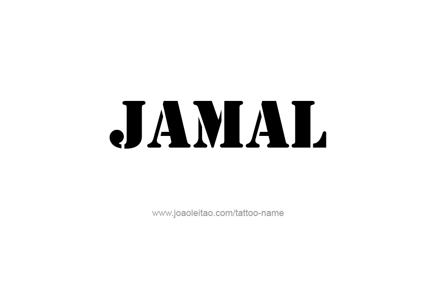 Tattoo Design  Name Jamal   