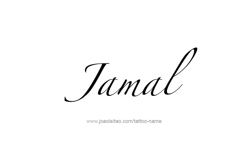 Tattoo Design  Name Jamal   