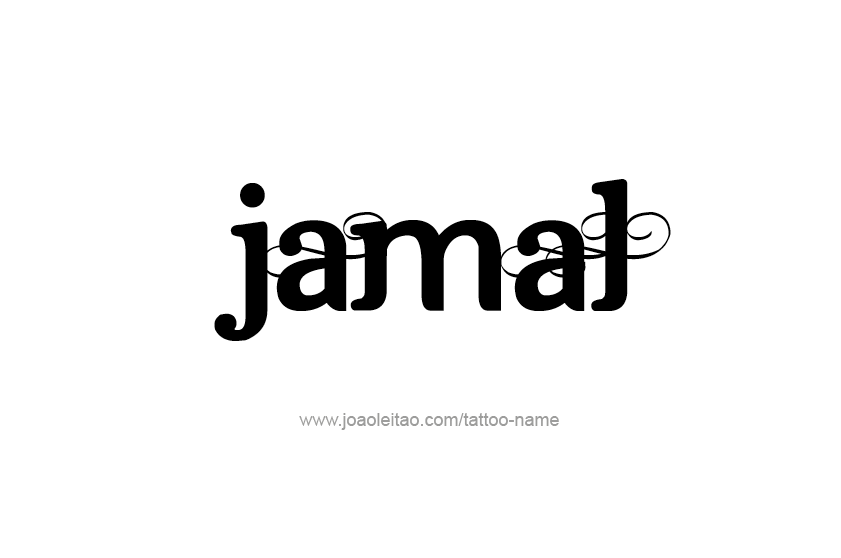 Tattoo Design  Name Jamal   