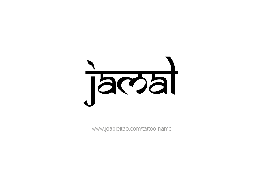 Tattoo Design  Name Jamal   