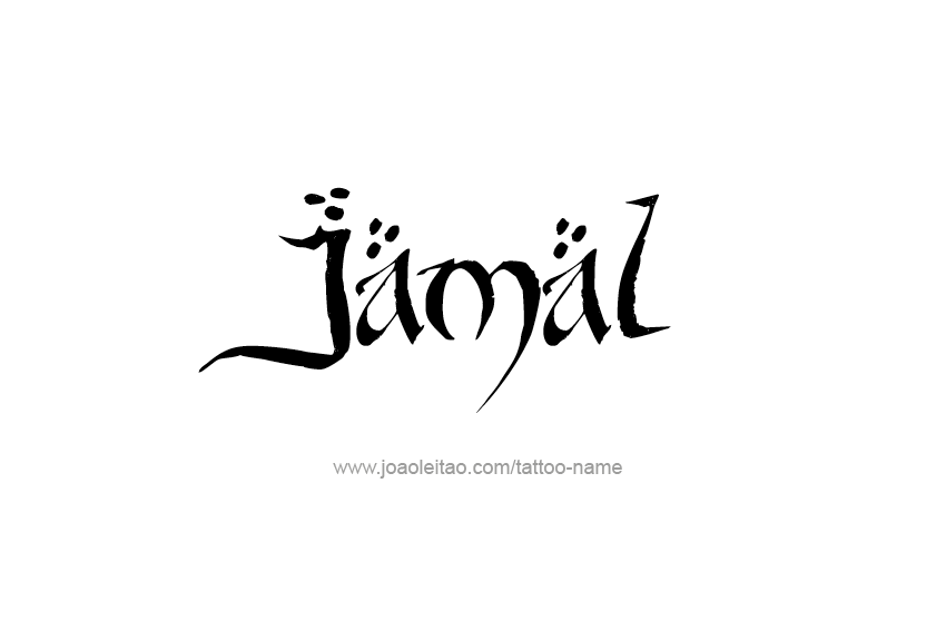 Tattoo Design  Name Jamal   