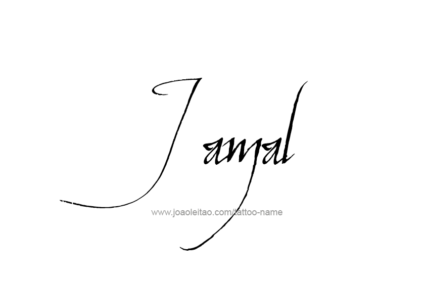 Tattoo Design  Name Jamal   