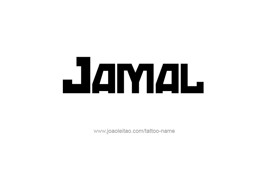 Tattoo Design  Name Jamal   