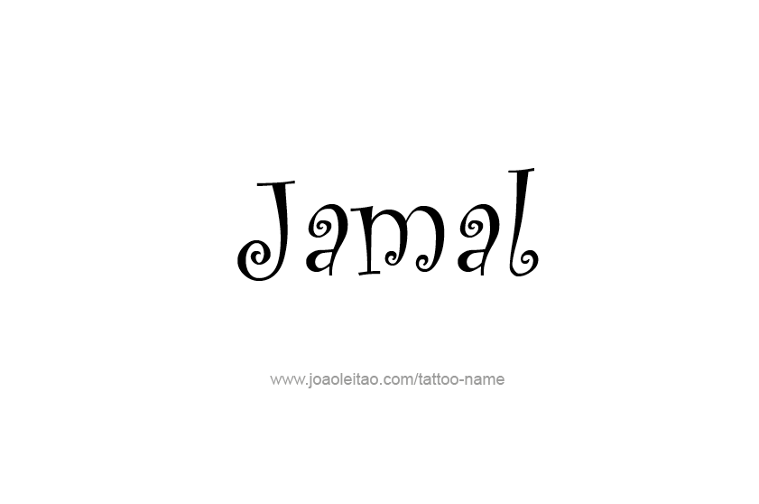 Tattoo Design  Name Jamal   