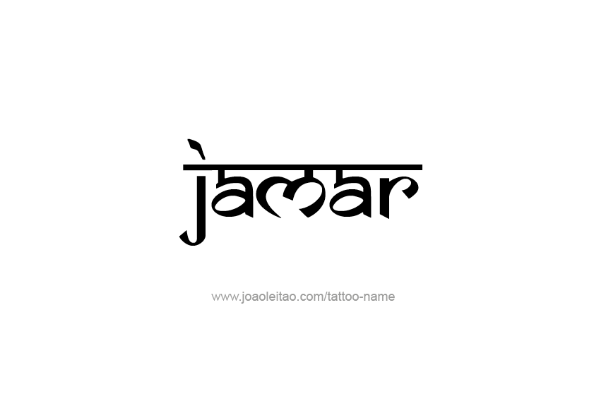 Tattoo Design  Name Jamar   