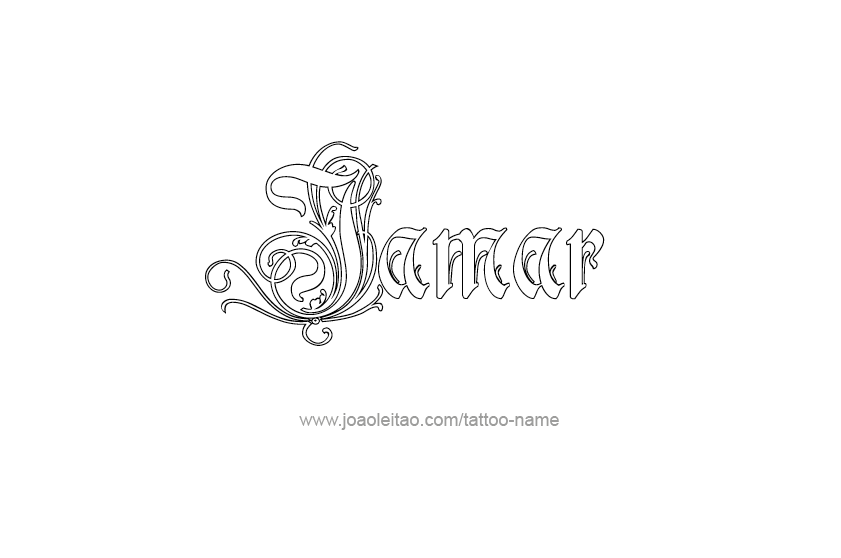 Tattoo Design  Name Jamar   