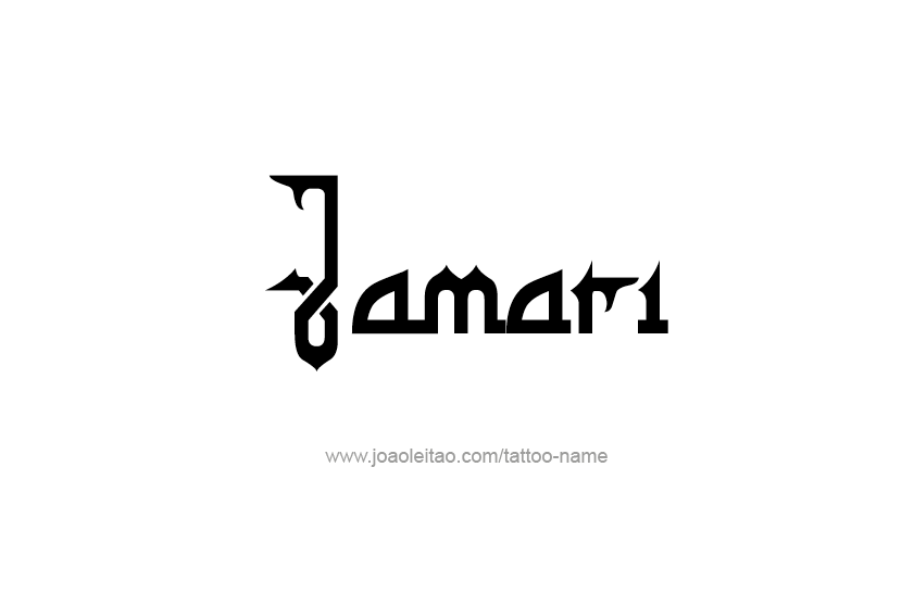 Tattoo Design  Name Jamari   