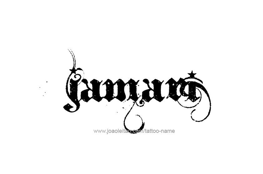 Tattoo Design  Name Jamari   