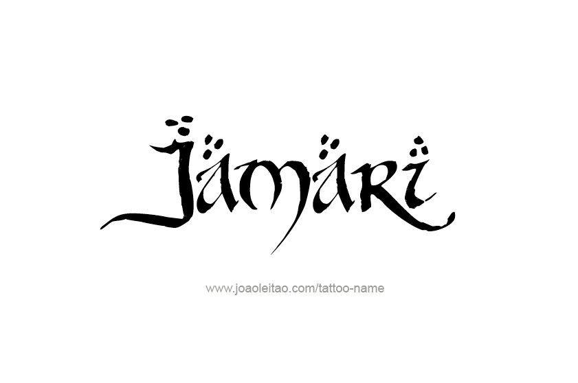 Tattoo Design  Name Jamari   