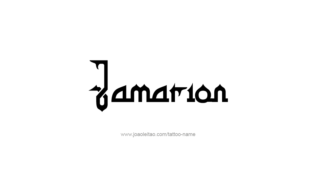 Tattoo Design  Name Jamarion   