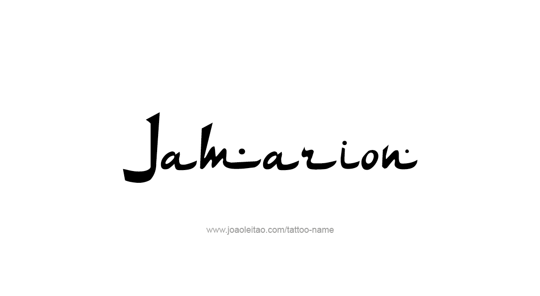 Tattoo Design  Name Jamarion   