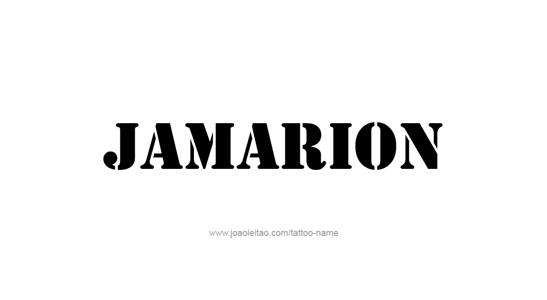 Tattoo Design  Name Jamarion   