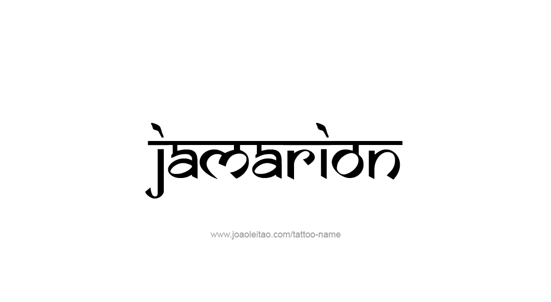 Tattoo Design  Name Jamarion   