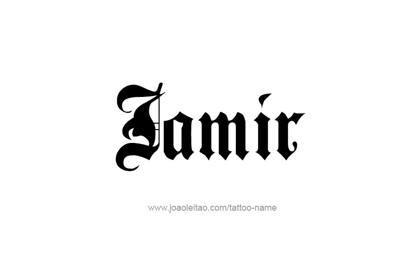Tattoo Design  Name Jamir   