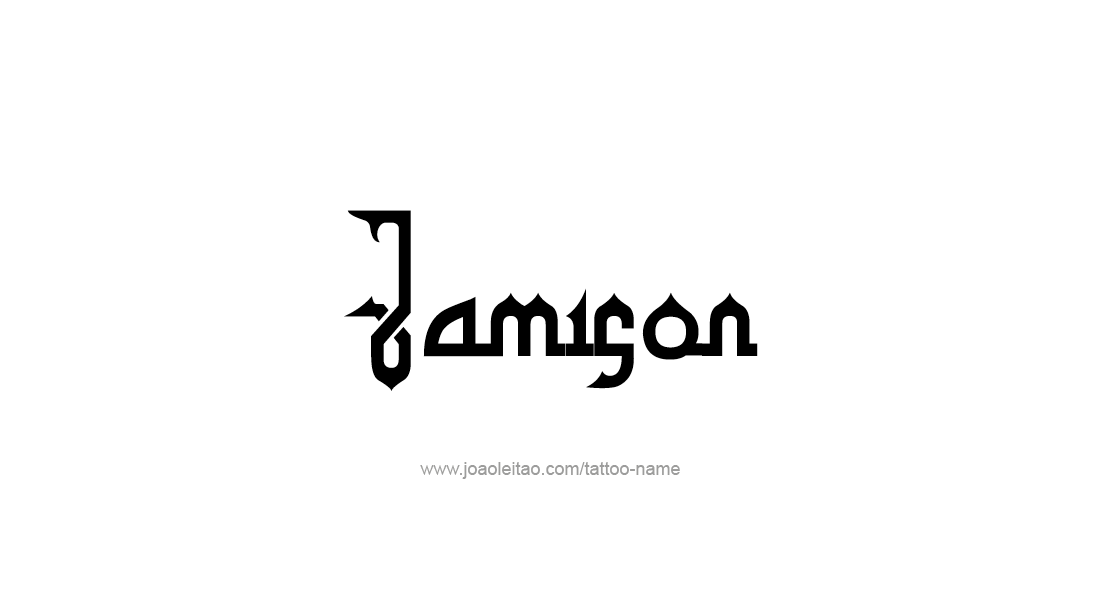 Tattoo Design  Name Jamison   