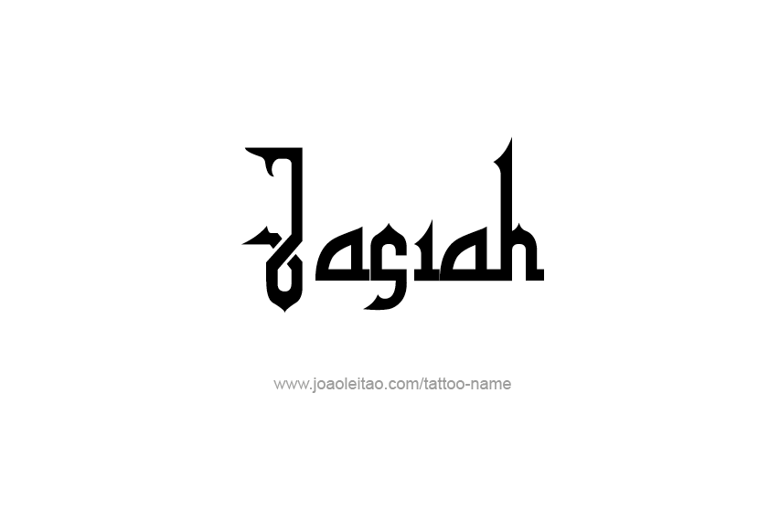 Tattoo Design  Name Jasiah   