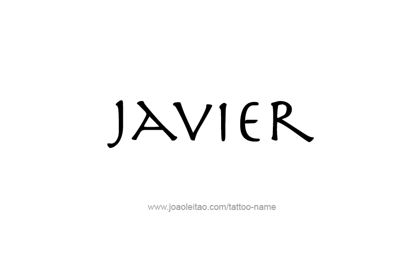 Tattoo Design  Name Javier   