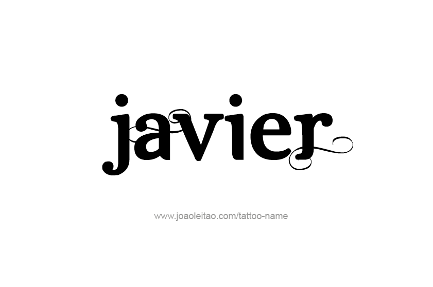 Javier Name Tattoo Designs.