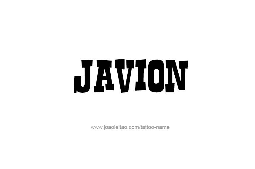 Tattoo Design  Name Javion   