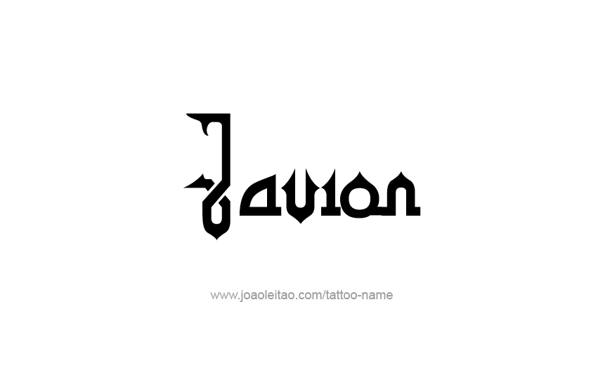 Tattoo Design  Name Javion   