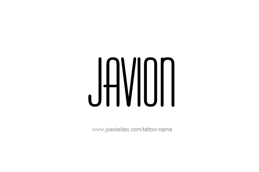 Tattoo Design  Name Javion   