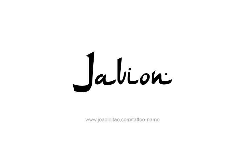 Tattoo Design  Name Javion   