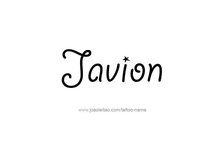 Tattoo Design  Name Javion   