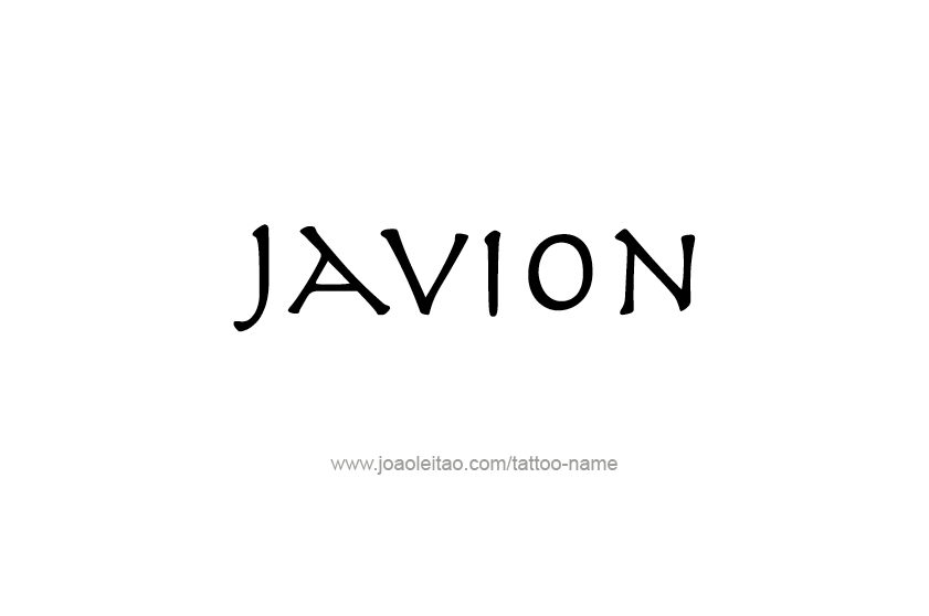 Tattoo Design  Name Javion   