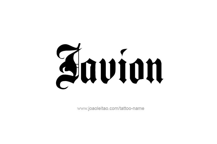 Tattoo Design  Name Javion   