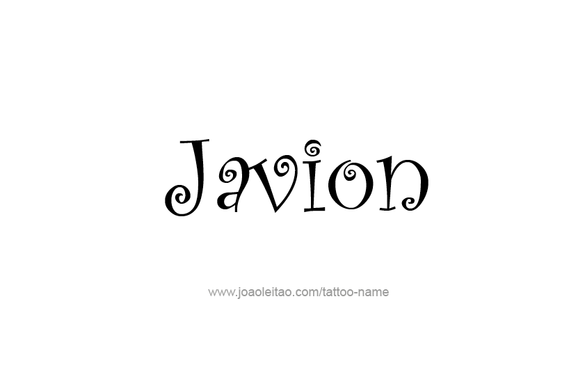 Tattoo Design  Name Javion   