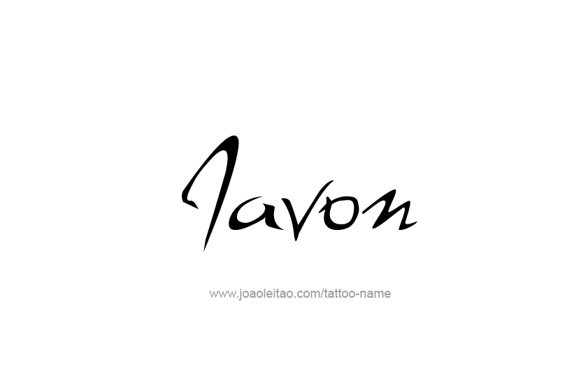 Tattoo Design  Name Javon   