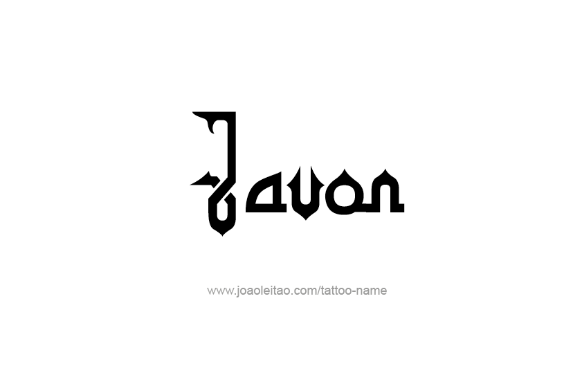 Tattoo Design  Name Javon   