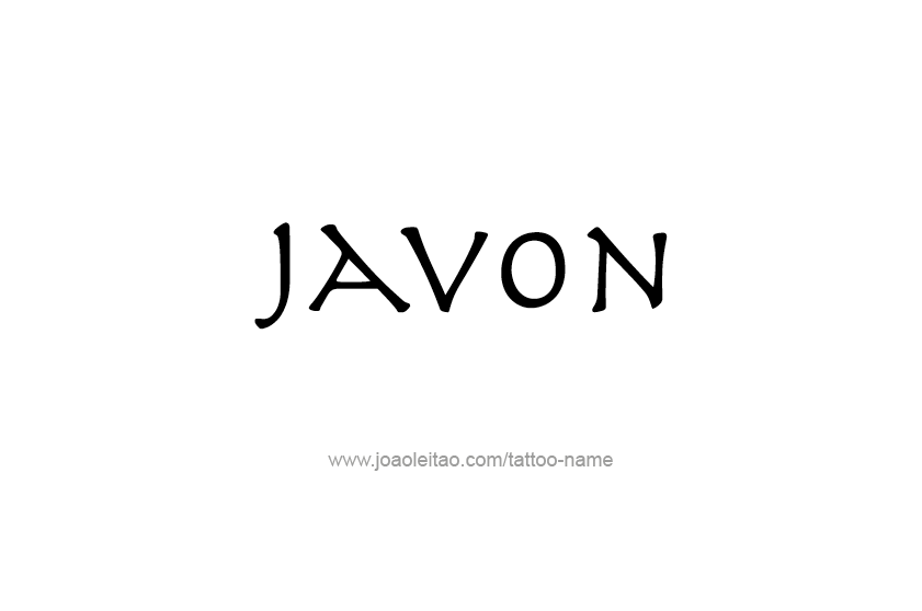 Tattoo Design  Name Javon   