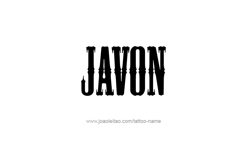 Tattoo Design  Name Javon   