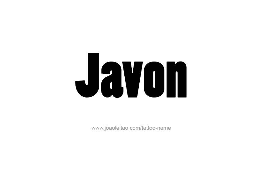 Tattoo Design  Name Javon   