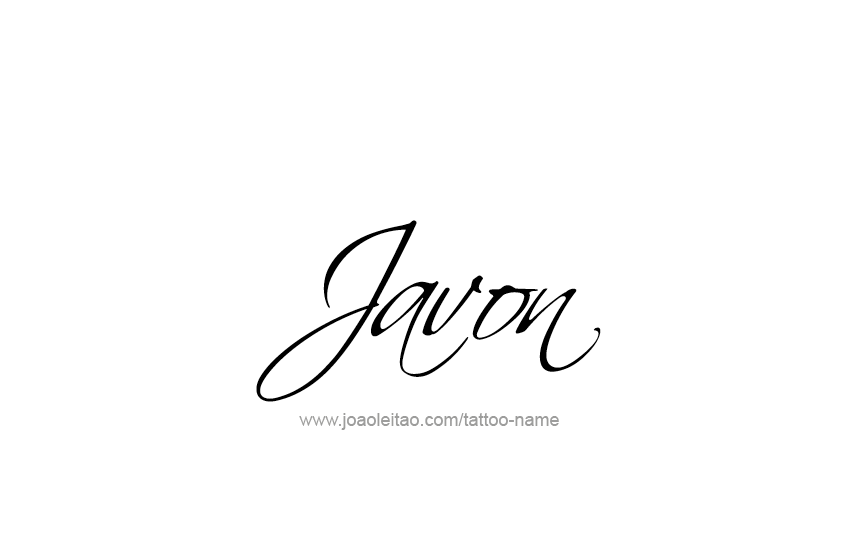 Tattoo Design  Name Javon   