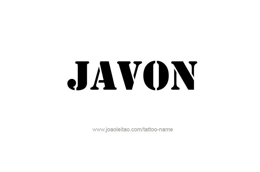 Tattoo Design  Name Javon   