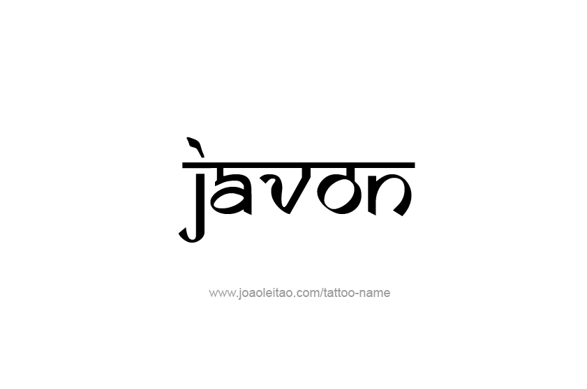 Tattoo Design  Name Javon   