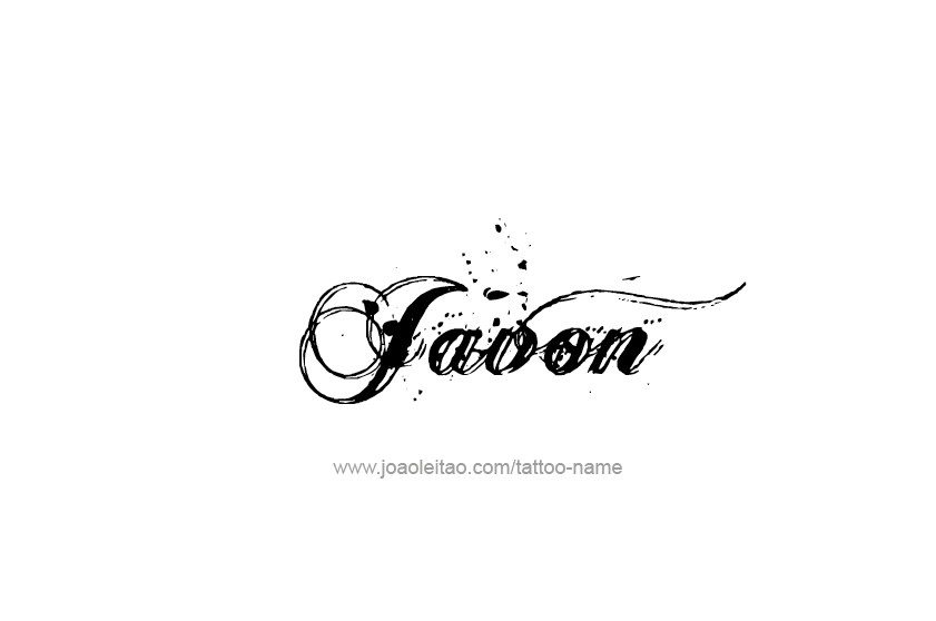 Tattoo Design  Name Javon   