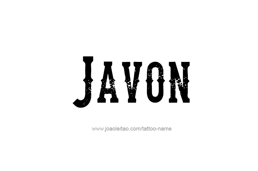 Tattoo Design  Name Javon   