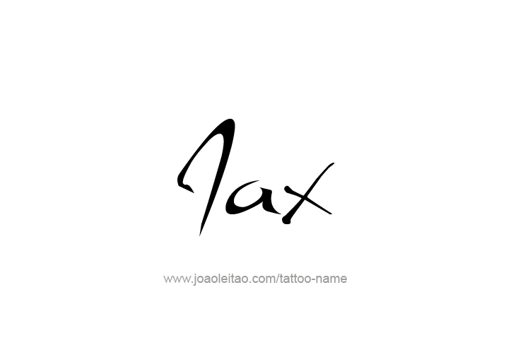 Tattoo Design  Name Jax   