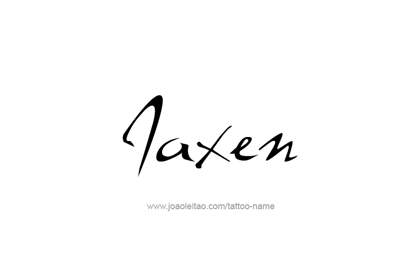 Tattoo Design  Name Jaxen   