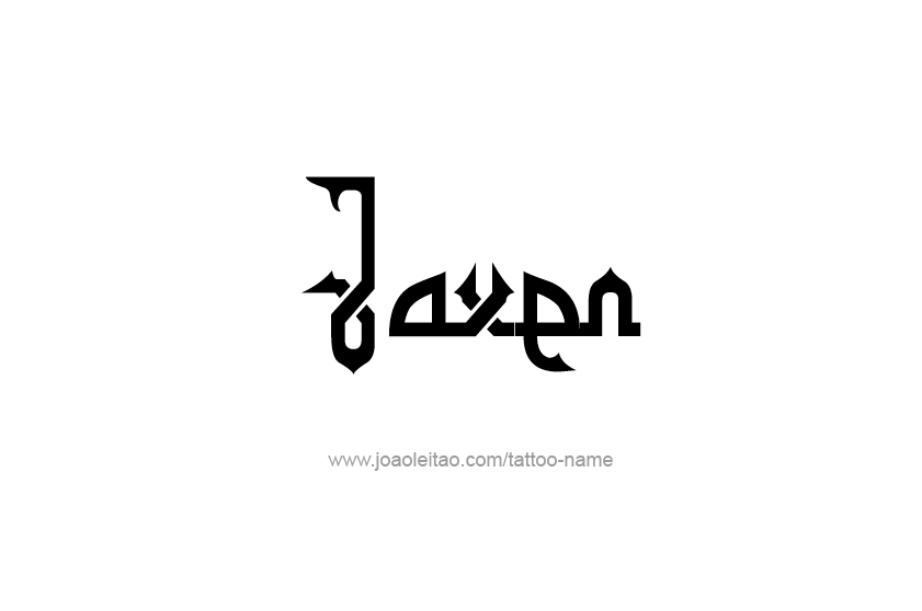 Tattoo Design  Name Jaxen   