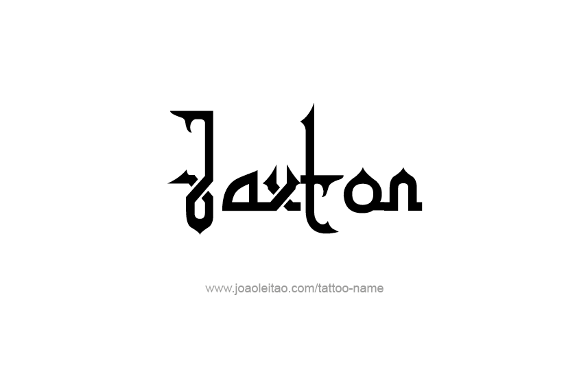 Tattoo Design  Name Jaxton   