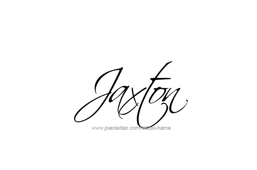 Tattoo Design  Name Jaxton   