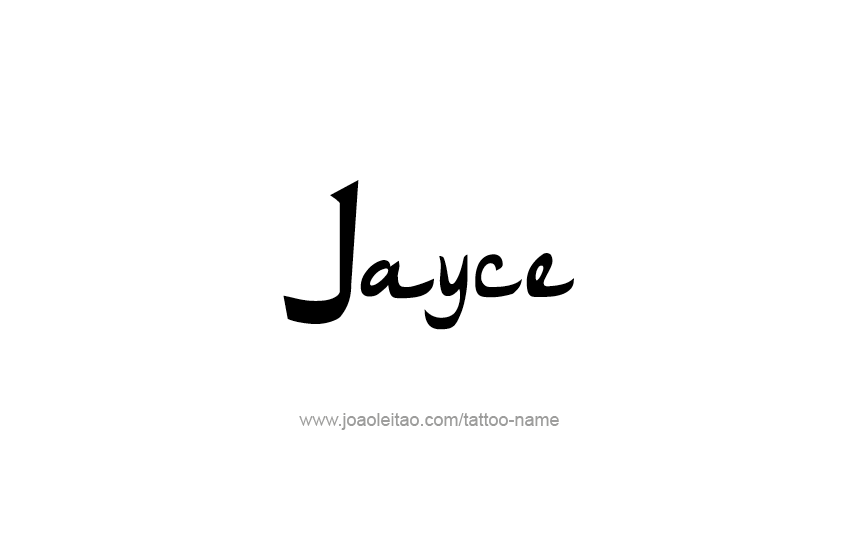 Tattoo Design  Name Jayce   