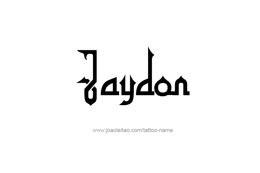 Tattoo Design  Name Jaydon   