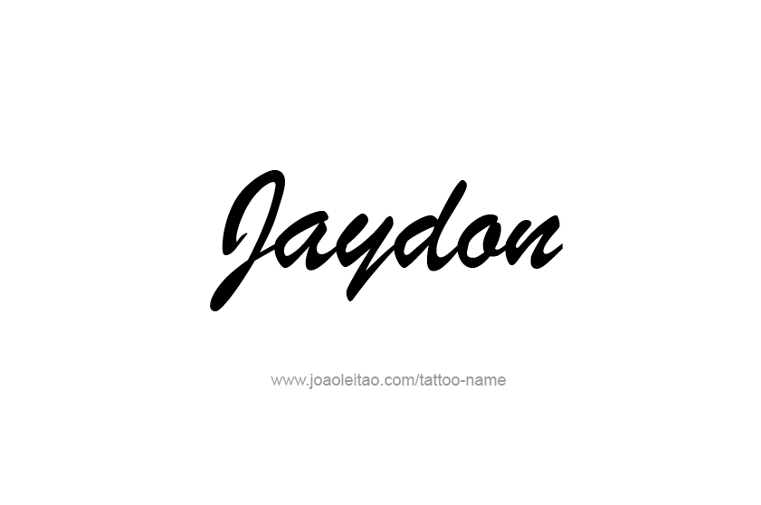 Tattoo Design  Name Jaydon   