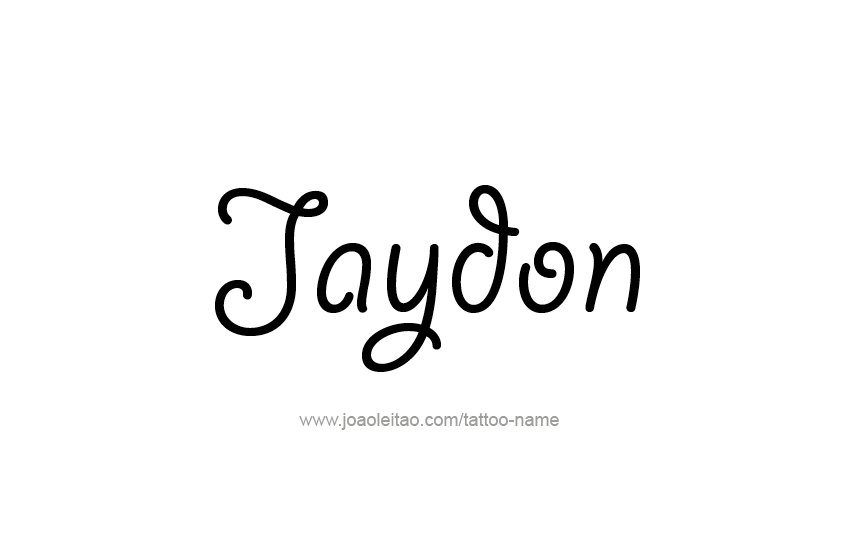 Tattoo Design  Name Jaydon   